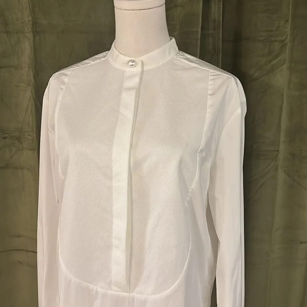 Chanel white blouse, S